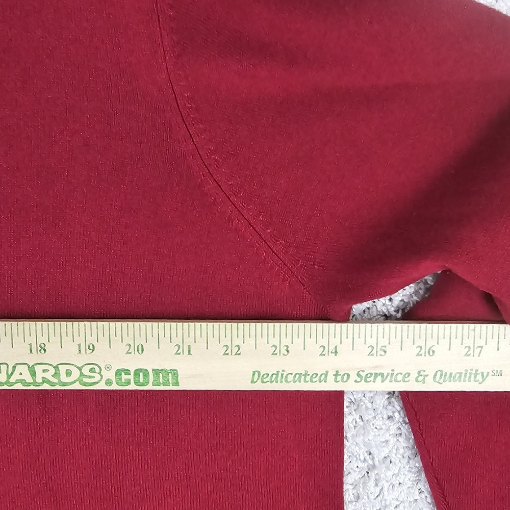 August Max Woman Cranberry Silk Cashmere Blend Cardigan Sweater Size 1X - Picture 3 of 12